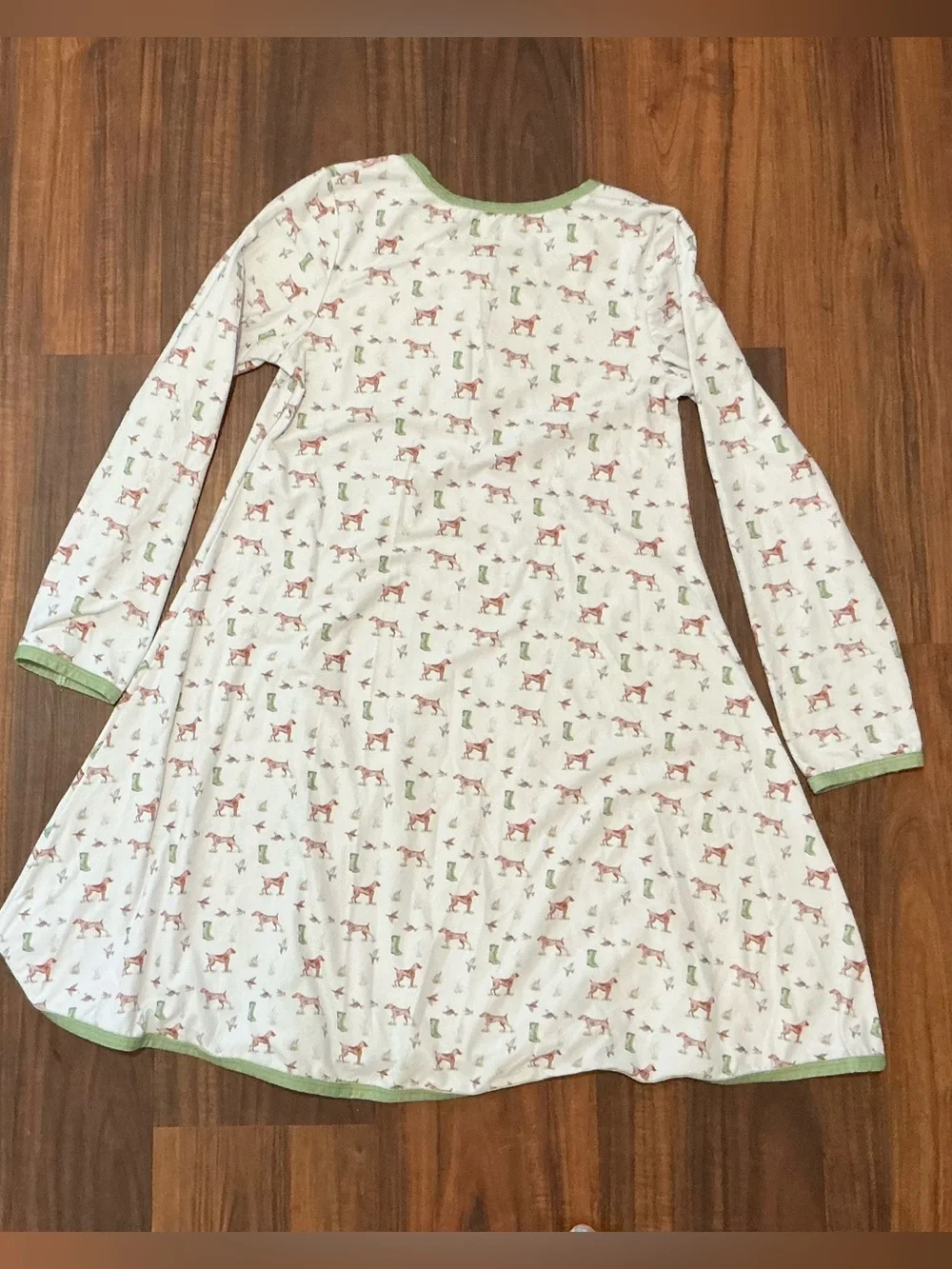 Serendipity Shrimp & Grits Kids Fox Print Long Sleeve Dress XXL